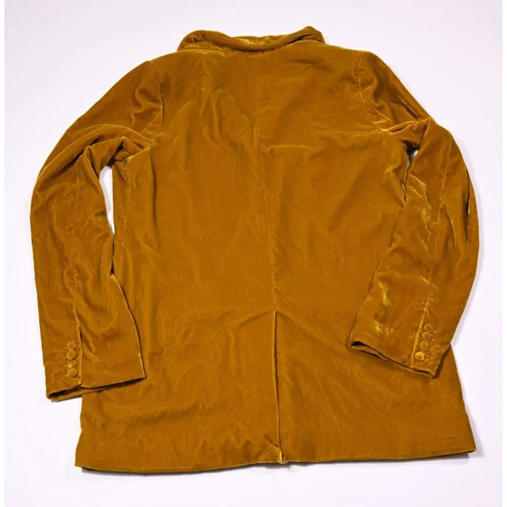 Staud Velvet Blazer Jacket in Butterscotch - Picture 3 of 6